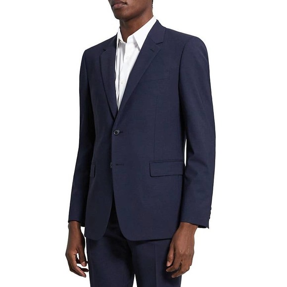 Theory Size 40 L Mens XYLO NP UOMO Suit Jacket with 98% Wool In Deep Navy - Picture 2 of 12